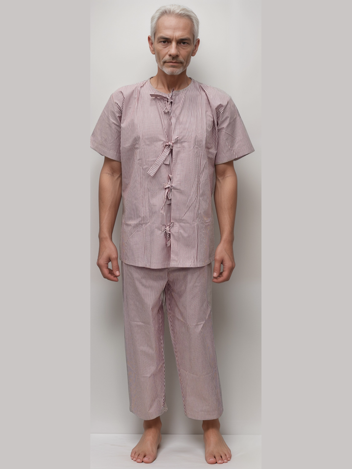 ICU Patient Dress Red Lining - J R GARMENTS