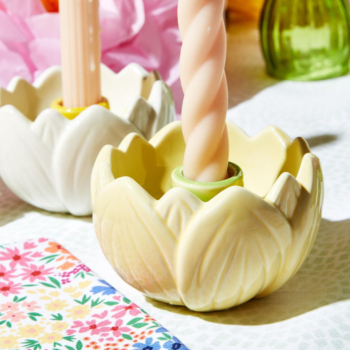 In Full Bloom Flower Taper Candleholder