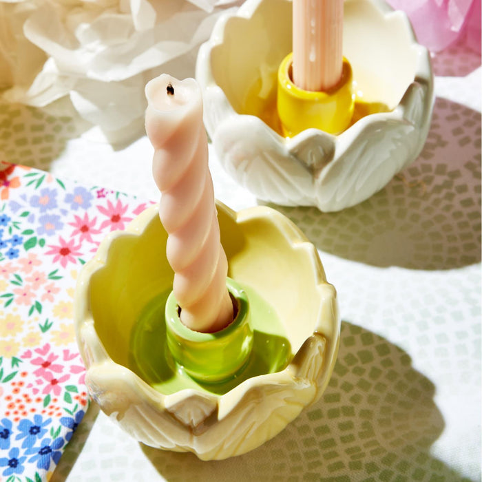 In Full Bloom Flower Taper Candleholder