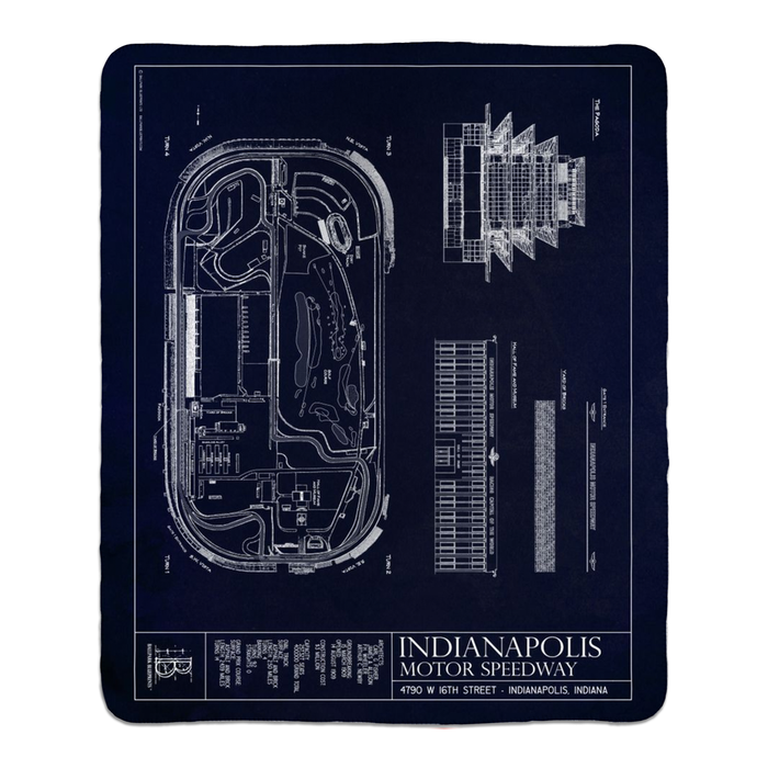 Indianapolis Motor Speedway Fleece Sherpa Blankets