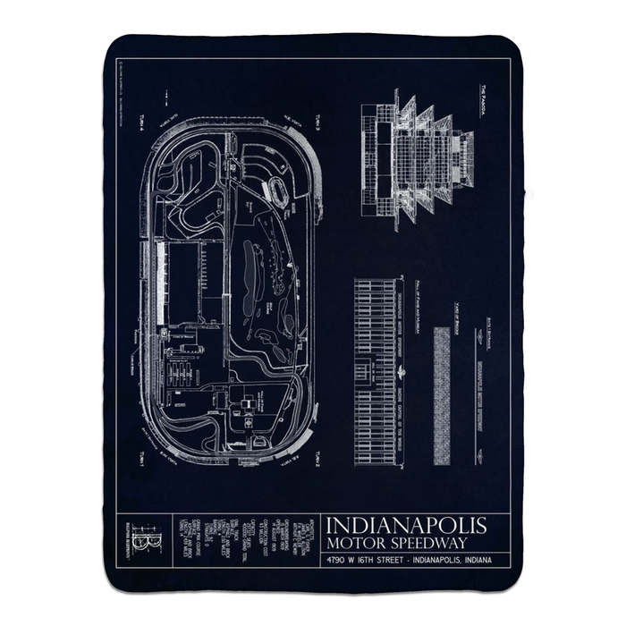 Indianapolis Motor Speedway Fleece Sherpa Blankets
