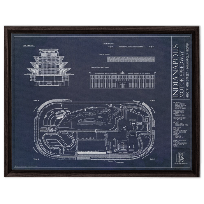 Framed Canvas - Large - Walnut