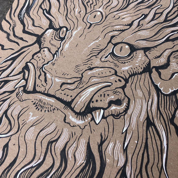 INK DRAWINGS ON BOARD