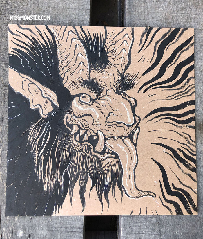 INK DRAWINGS ON BOARD