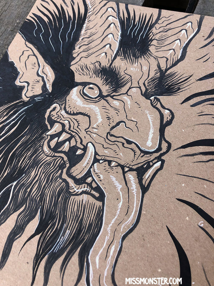 INK DRAWINGS ON BOARD