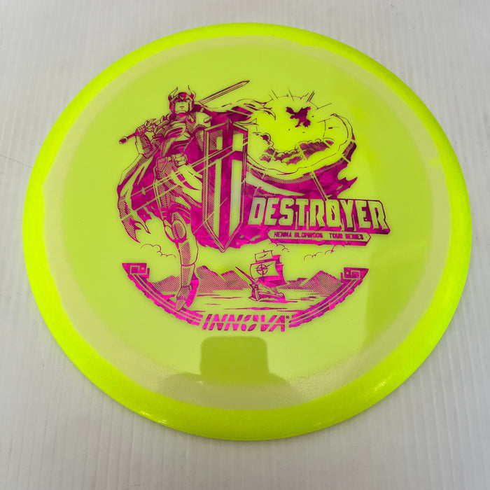 Yellow Halo/Pink Shatter Stamp / 173-5 grams