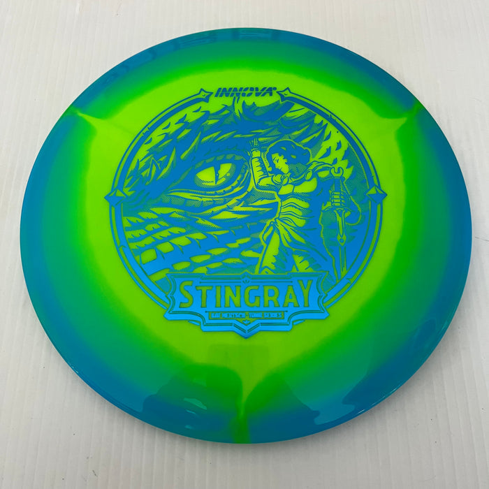 Blue Halo with a DayGlo Plate/Blue Stamp / 180 grams