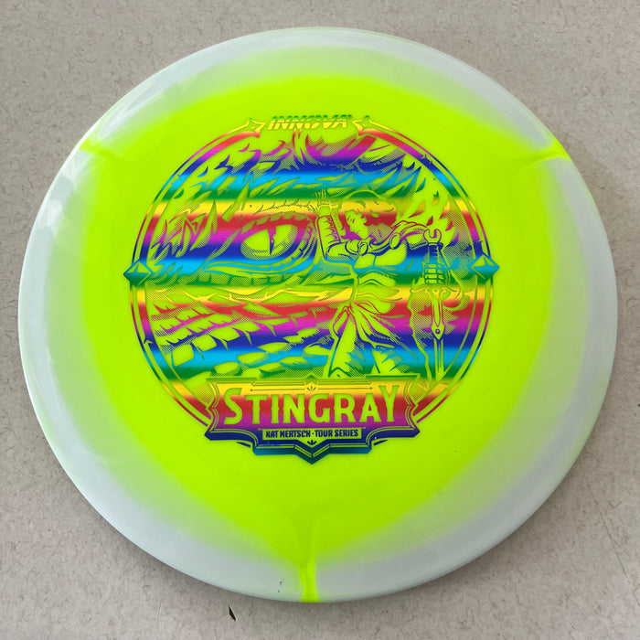 White Halo with a DayGlo Plate/Rainbow Stamp / 180 grams