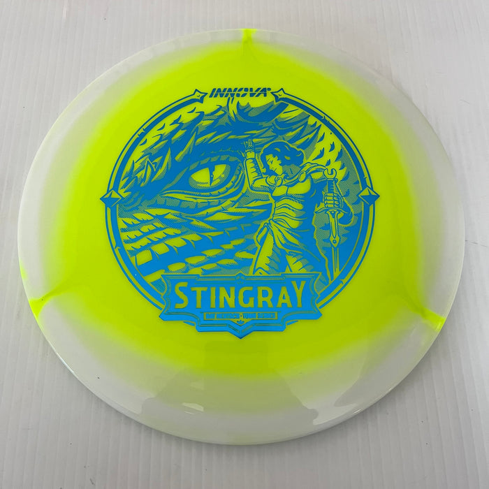 White Halo with a DayGlo Plate/Blue Stamp / 180 grams