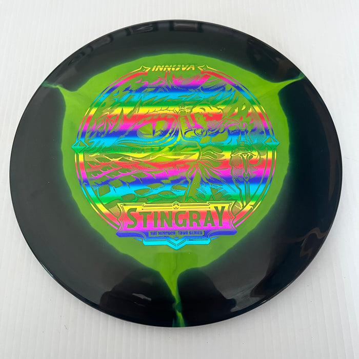 Black Halo with a DayGlo Plate/Rainbow Stamp / 180 grams