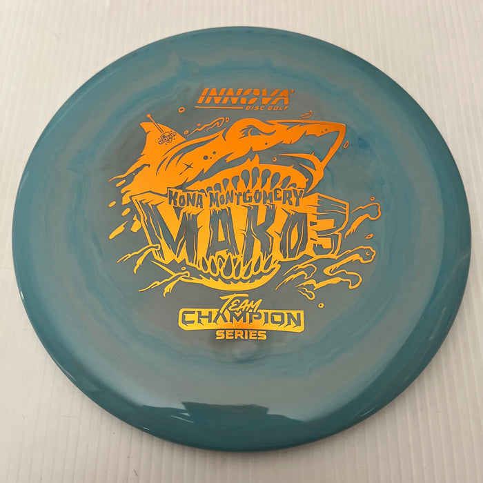 Swirly Blue & Grey/Orange Stamp 15 / 180 grams