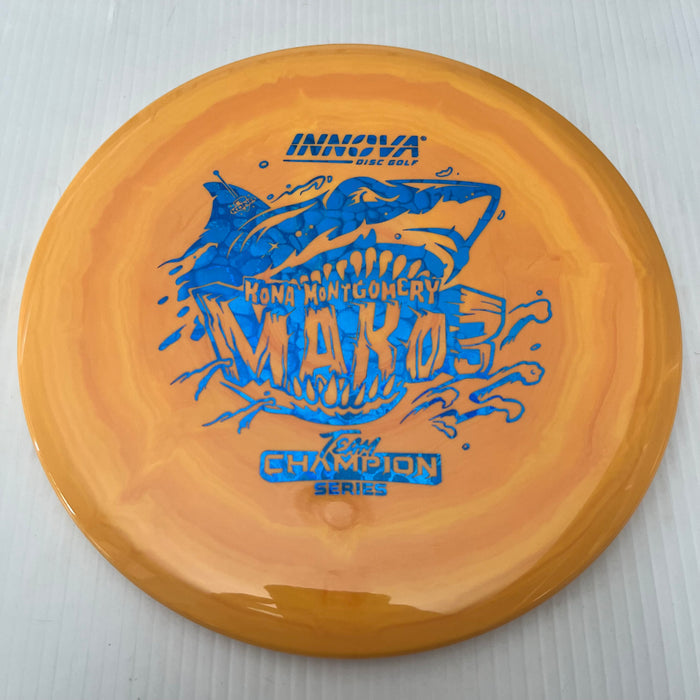Swirly Orange/Shimmery Blue Stamp 7 / 180 grams