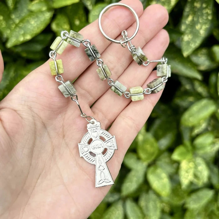 Irish Penal Rosary Keychain Great for Men