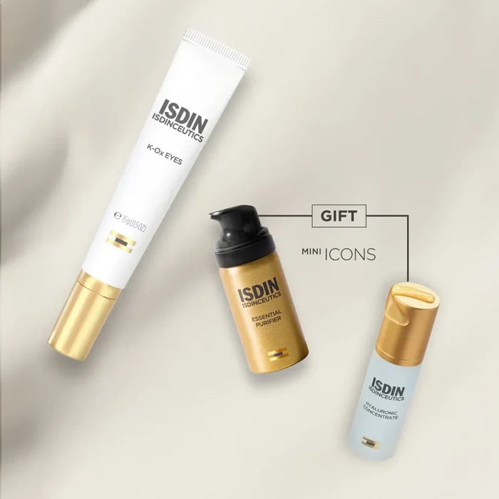 ISDIN Brighten Your Look Set with K-Ox Eyes and two mini gift skincare products