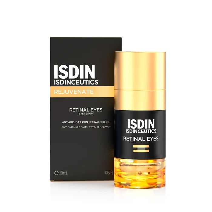 ISDIN Isdinceutics Retinal Eyes eye serum bottle and box, 20 mL