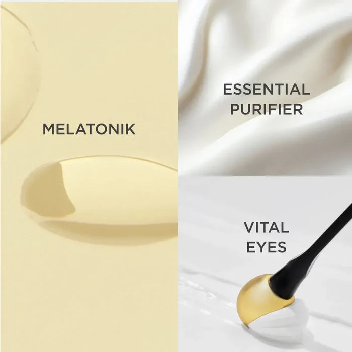 ISDIN Rejuvenate Nightly Set with Melatonik, Essential Purifier, and Vital Eyes