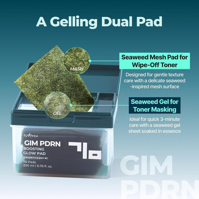 ISNTREE Gim PDRN Boosting Glow Pad 70 pads