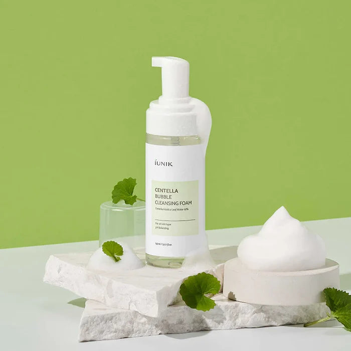 IUNIK CENTELLA BUBBLE CLEANSING FOAM غسول رغوي بالسنتلا من اي يونيك