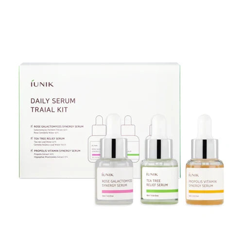 IUNIK DAILY SERUM TRIAL KIT بكج سيرومات الحجم الميني اي يونيك