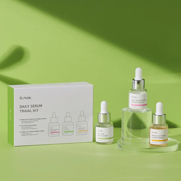 IUNIK DAILY SERUM TRIAL KIT بكج سيرومات الحجم الميني اي يونيك
