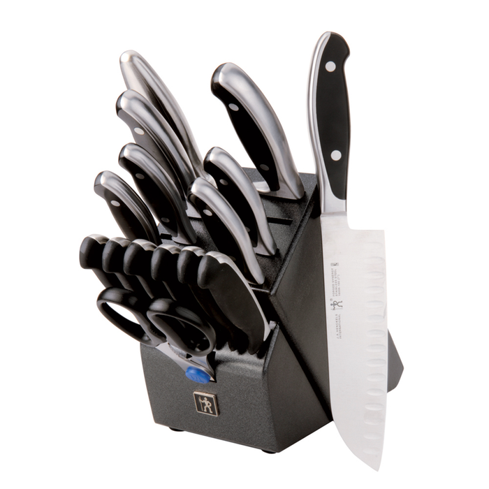 J.A. HENCKELS INTERNATIONAL FORGED SYNERGY 16-PIECE EAST MEETS WEST KNIFE BLOCK SET