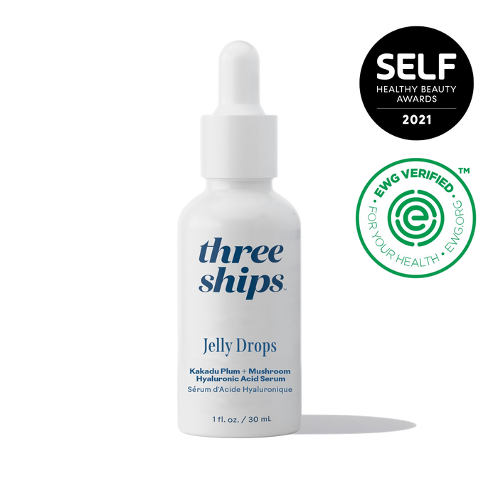 Three Ships-Jelly Drops Mushroom Hyaluronic Acid + Vitamin C Serum-Skincare-628110639776_1_Front_059f0361-5f7a-4b98-80b0-1548731de526-The Detox Market |