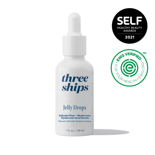 Three Ships-Jelly Drops Mushroom Hyaluronic Acid + Vitamin C Serum-Skincare-628110639776_1_Front_059f0361-5f7a-4b98-80b0-1548731de526-The Detox Market |