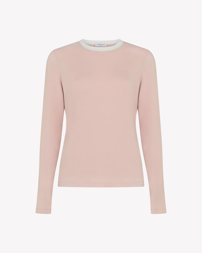 Jersey Long Sleeve T-Shirt - Pale Pink
