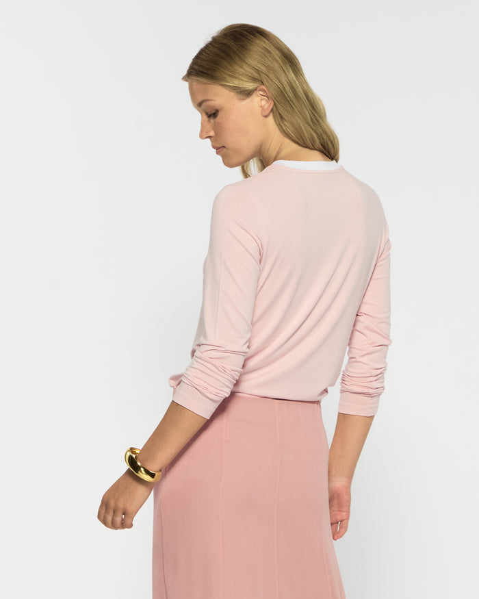 Jersey Long Sleeve T-Shirt - Pale Pink