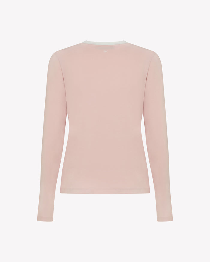 Jersey Long Sleeve T-Shirt - Pale Pink