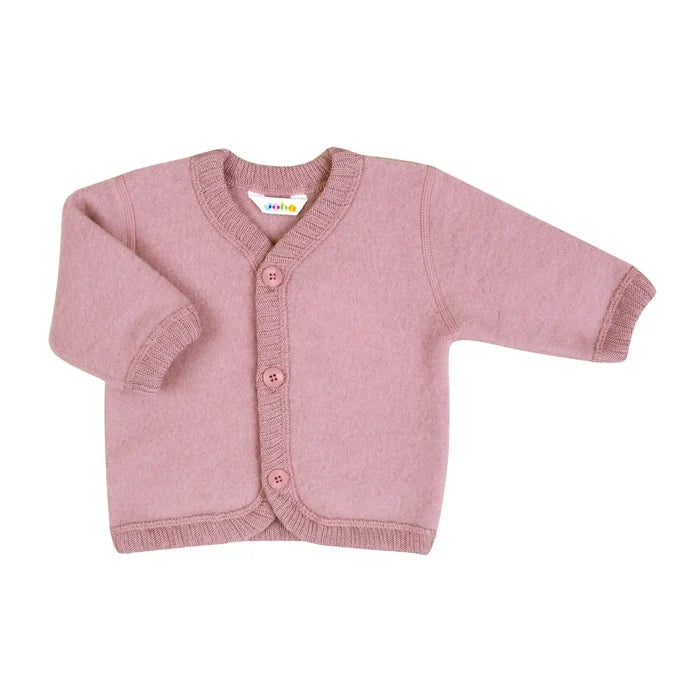 Joha børstet uld cardigan rosa