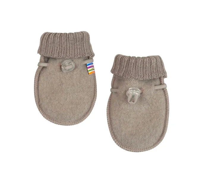 Joha børstet uld luffer i beige-0