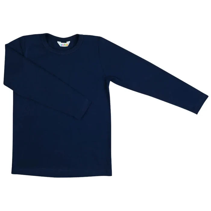 Joha økologisk bambus langærmet pullover mørkeblå