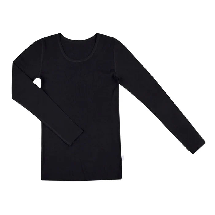 Joha uld langærmet t-shirt sort