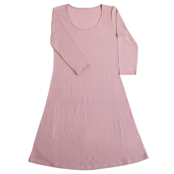 Joha uld kjole-natkjole i rosa -0