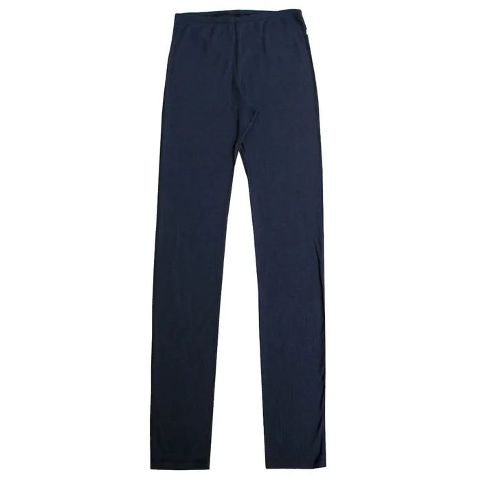Joha uld rib leggings i blå -0