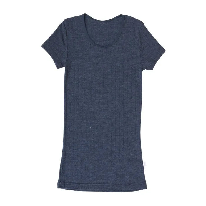 Joha uld-silke t-shirt blå