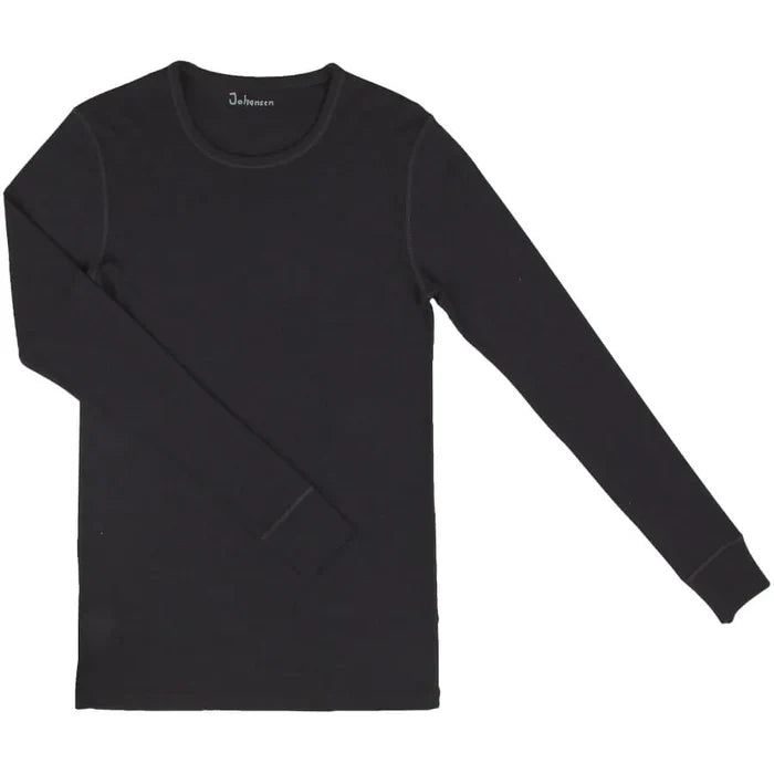 Johansen uld langærmet t-shirt sort