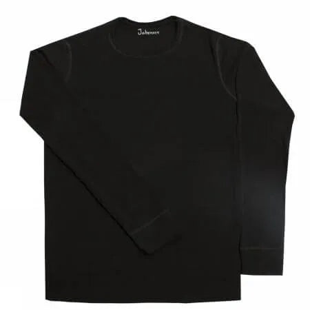 Johansen uld-silke langærmet t-shirt sort
