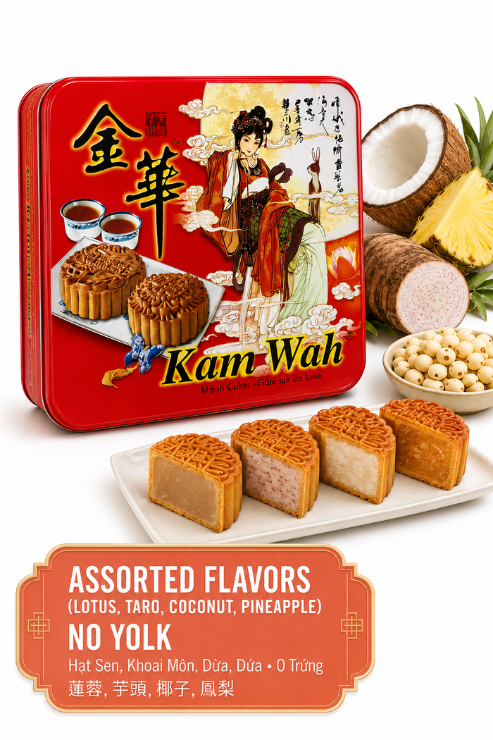 Premium Kam Wah Assorted Mooncakes with a variety of traditional fruit and paste fillings