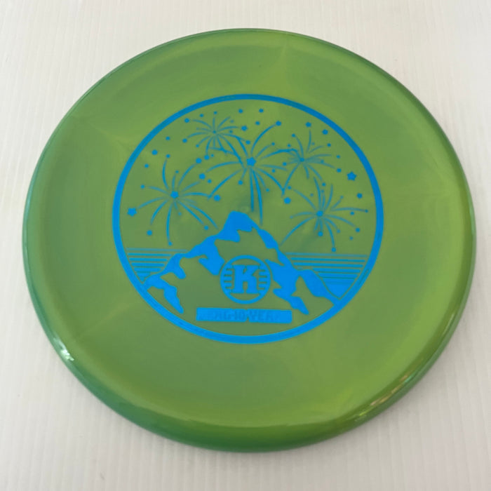 Swirly Green/Blue Stamp/173g 13