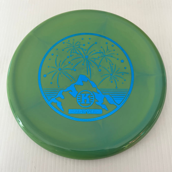 Swirly Green/Blue Stamp/173g 14