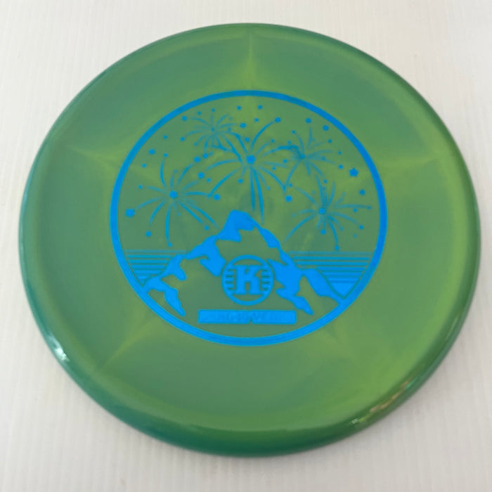 Swirly Green/Blue Stamp/173g 15