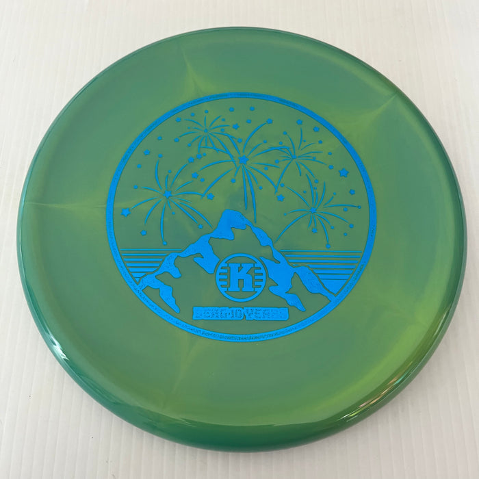 Swirly Green/Blue Stamp/173g 16