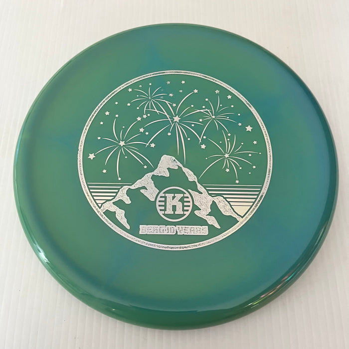 Swirly Green/Silver Holo Stamp/173g 17