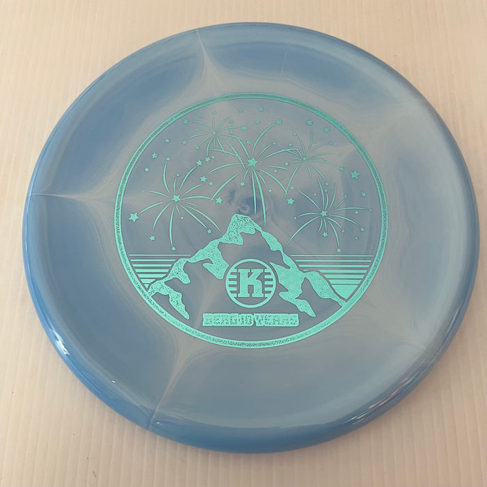 Swirly Light Blue/Teal Colorshift Stamp/174g 18