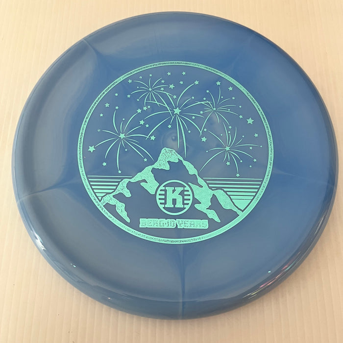 Swirly Light Blue/Teal Colorshift Stamp/175g 19