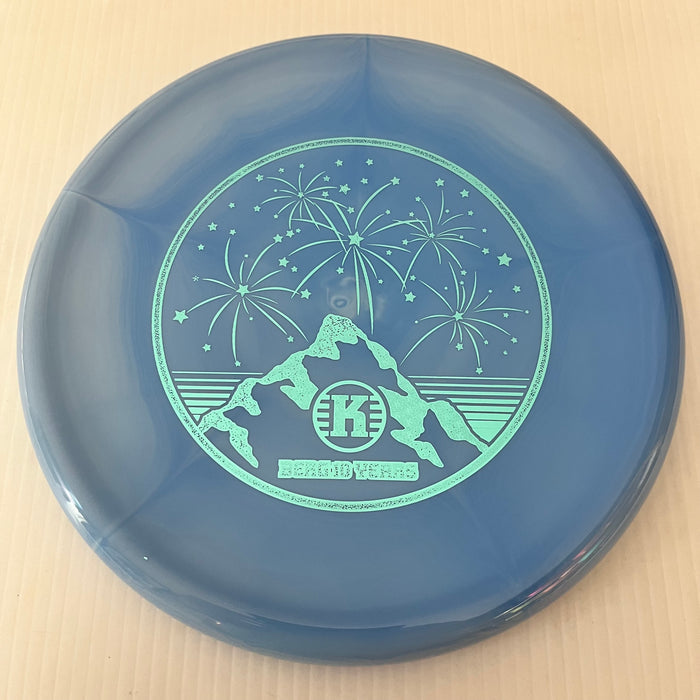 Swirly Light Blue/Teal Colorshift Stamp/173g 21