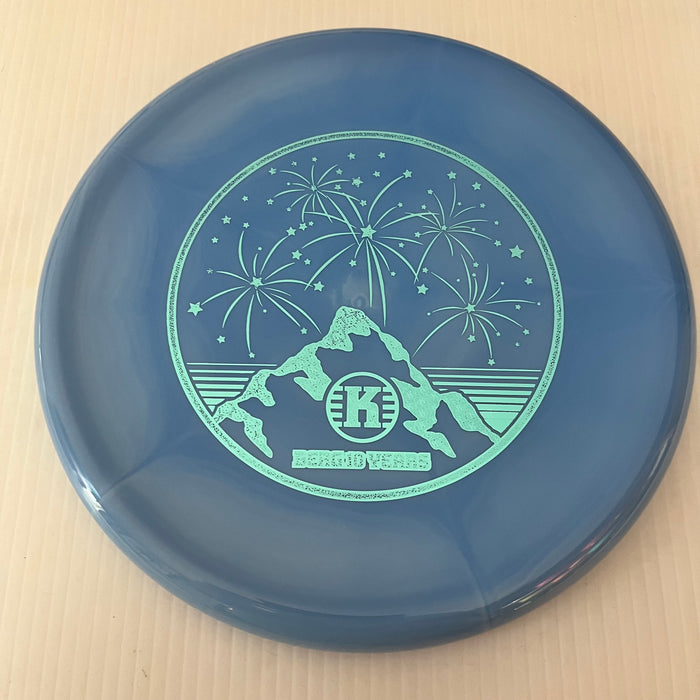 Swirly Light Blue/Teal Colorshift Stamp/173g 22