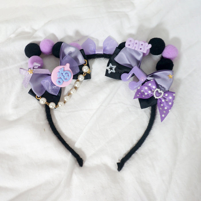 Black Purple Hair Clip